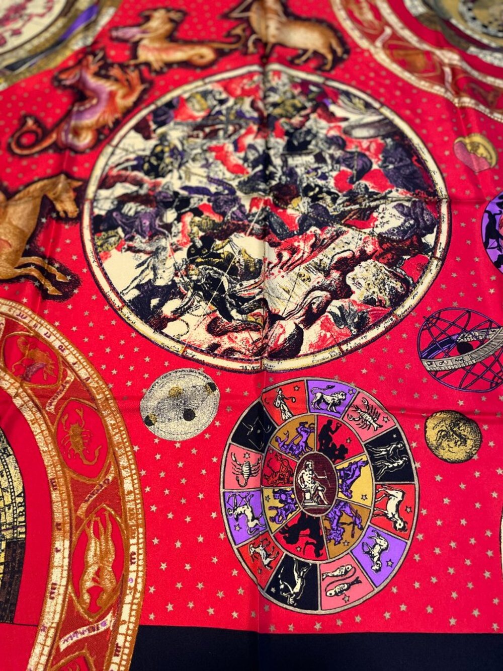 Rare Gianni Versace Zodiac Silk Scarf Astrology Collector Piece - Picture 4 of 16